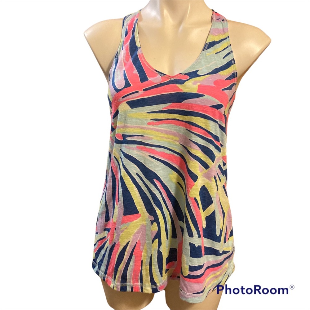 LILY PULITZER luxletics Anisa Indigo Sea Dreamin’ colorful print tank top